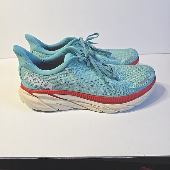 NWOT Ladies Hoka One One Clifton 8 In Aquareelle Sneakers - Picture 6 of 10